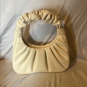 JW PEI Gabbi Ruched Hobo Handbag-Ivory